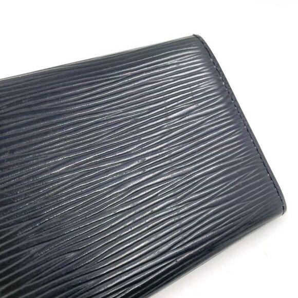 Louis Vuitton Envelop Carte De Visite Epi Noir Black Leather Black Card Case - Picture 13 of 13